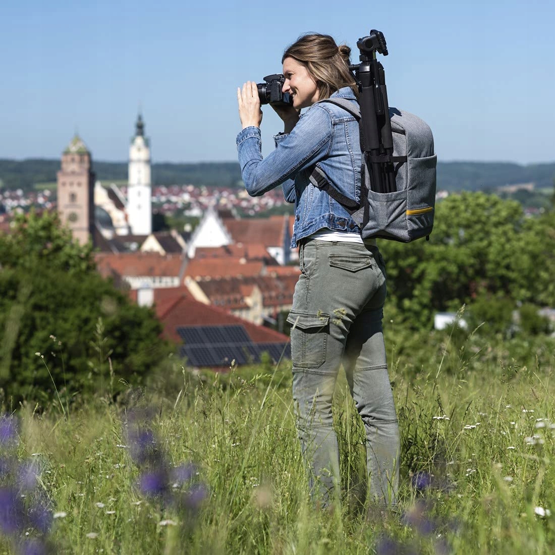 HAMA Statyw Aparat Akcja 165cm Lekki Z Uchwyt Telefonu Tripod 3D Czarny — miniatura 6