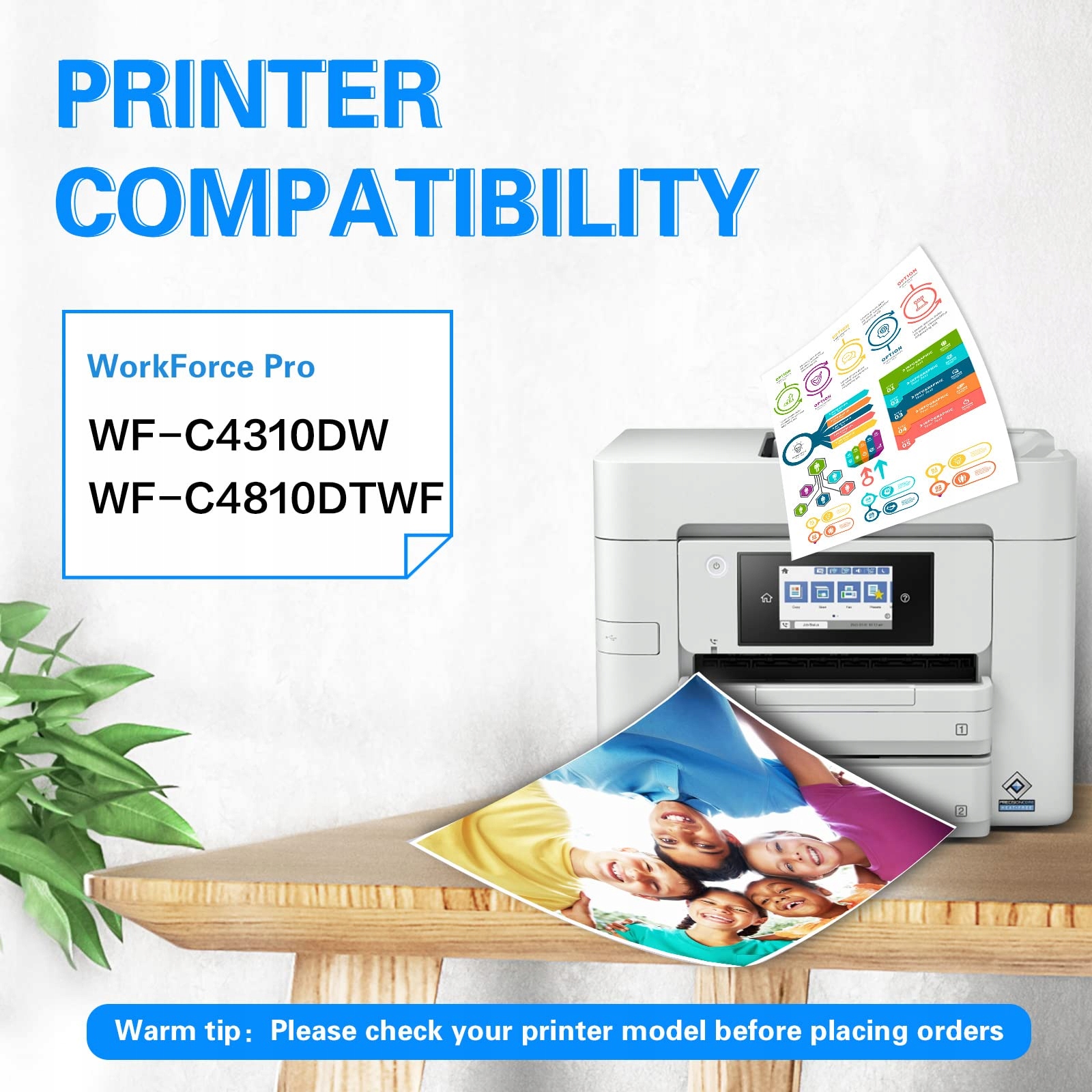 SANCTINK Tusze Kompatybilne Epson 408L Do Drukarek Workforce Pro 4 Sztuki — miniatura 2