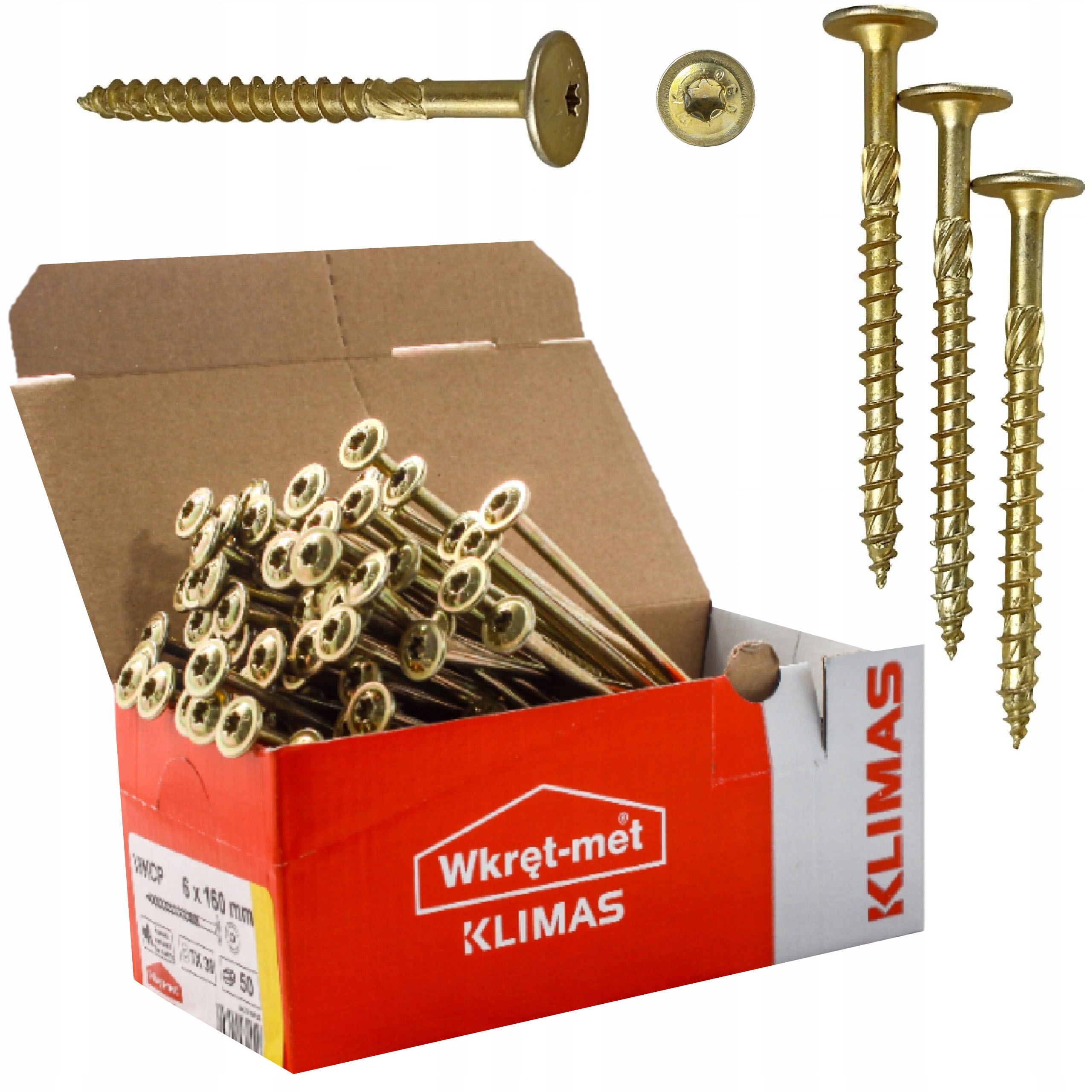 Šrouby do dřeva 8x280mm Tesařské Torx Podložkové talířové 50 Ks.