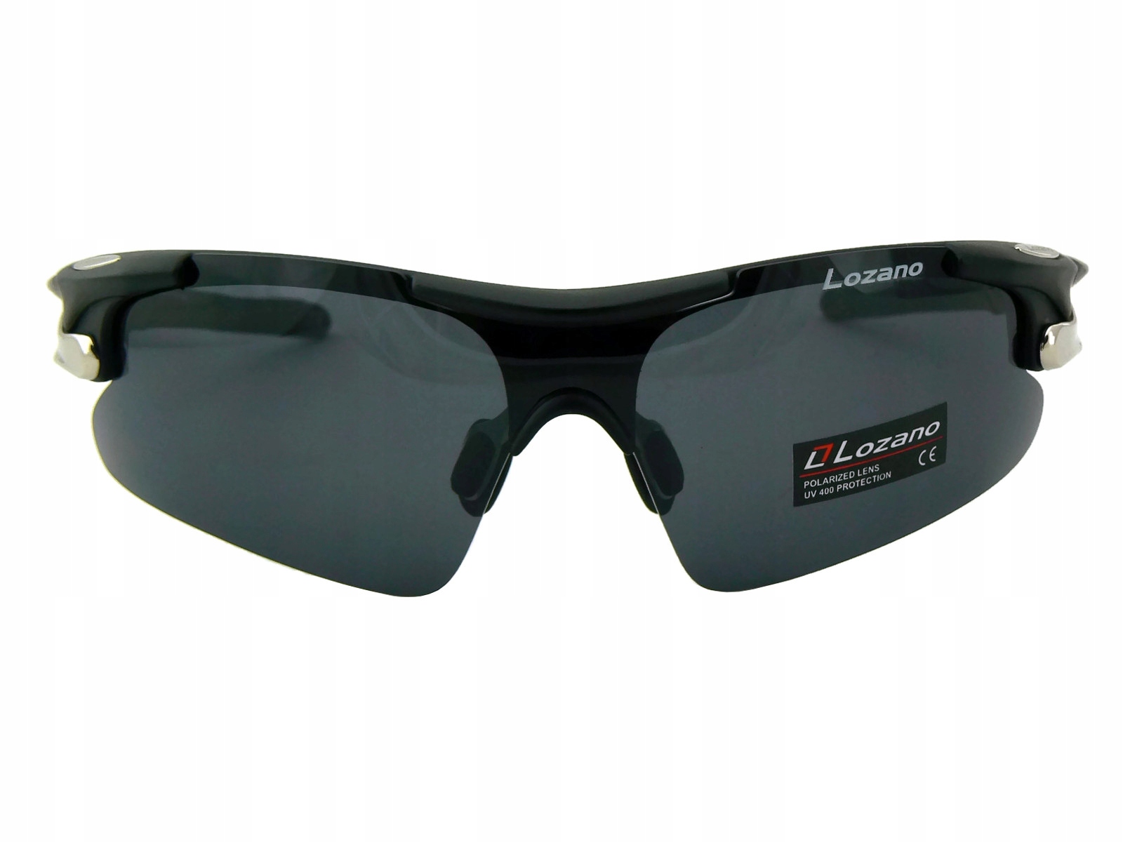 OKULARY POLARYZACYJNE SPORTOWE CZARNE NA ROWER LZ Kolor soczewek szare i czarne