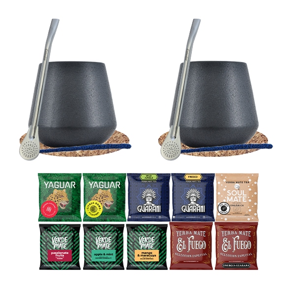 Zestaw Yerba Mate dla Dwojga 10 x 50g 500g tykwa