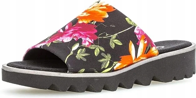 Gabor Nazouváky 22.700.27, platforma velikost 37 černé s květinami