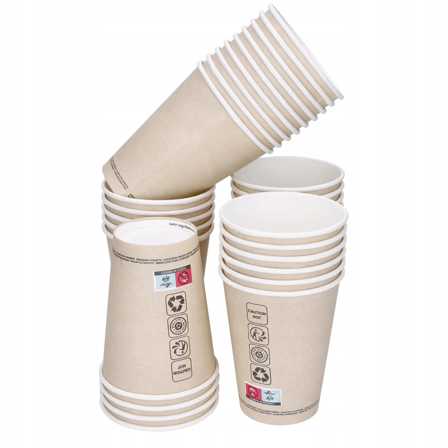 

Kubki papierowe jednorazowe kraftowe 300ml 50szt