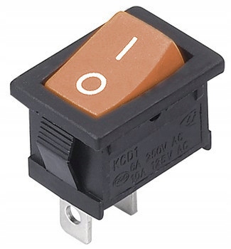 Przełącznik 6A 250V Pojedynczy Pomarańczowy On-off