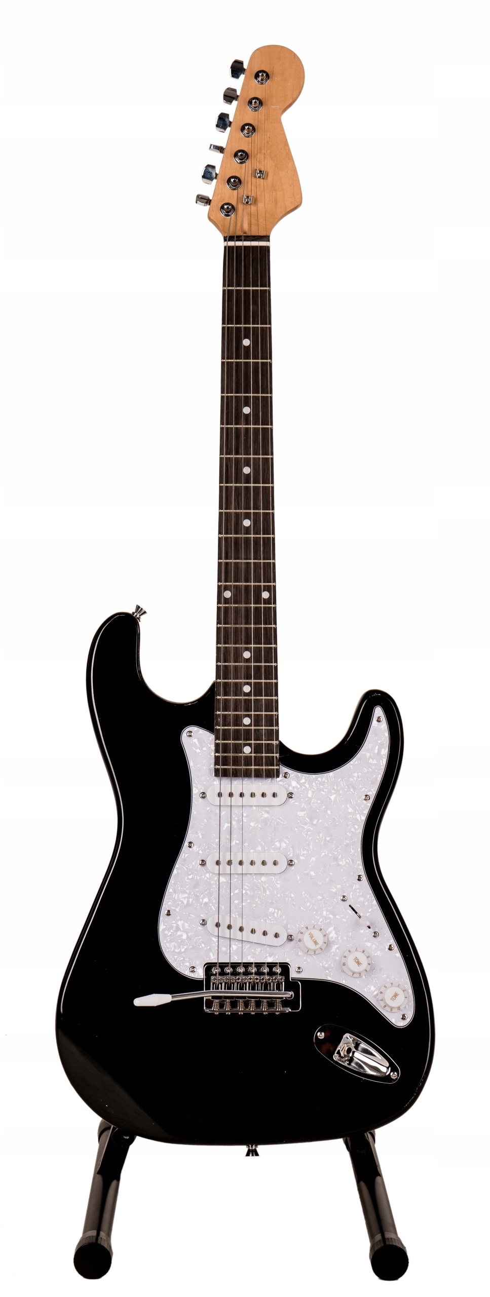 GITARA ELEKTRYCZNA TYPU STRATOCASTER FRONTIER E-10 + WZMACNIACZ CZARNA Kod producenta FRONTIER E-10