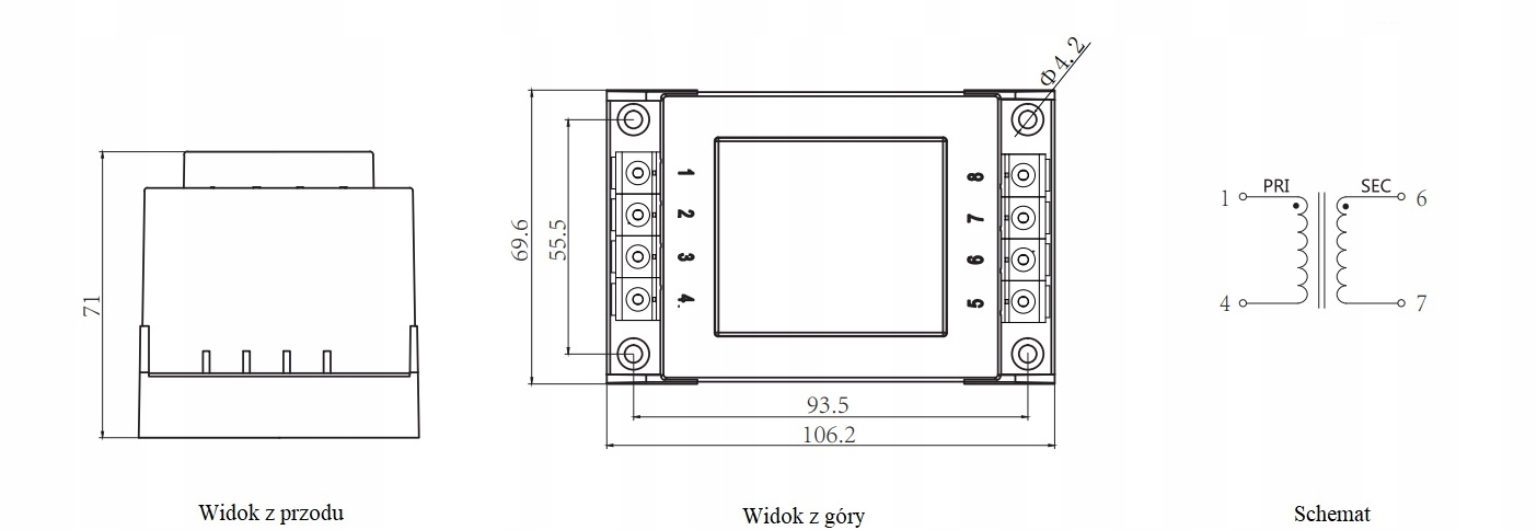 TE7628-80VA-230V/15V Transformator EAN (GTIN) 7730356045983