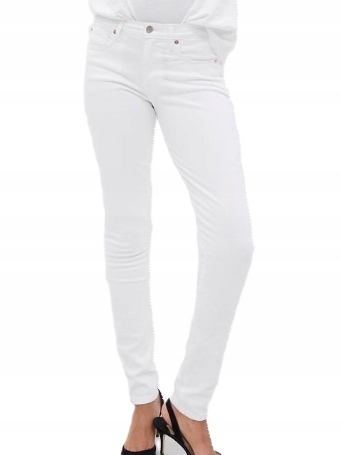 Gap Džíny true skinny mid rise bílá