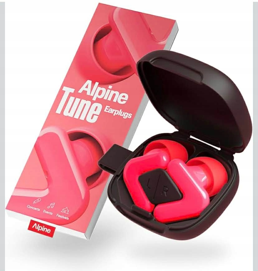 Zatyczki do uszu Alpine Tune stopery przeciwhałasowe 19DB różowe