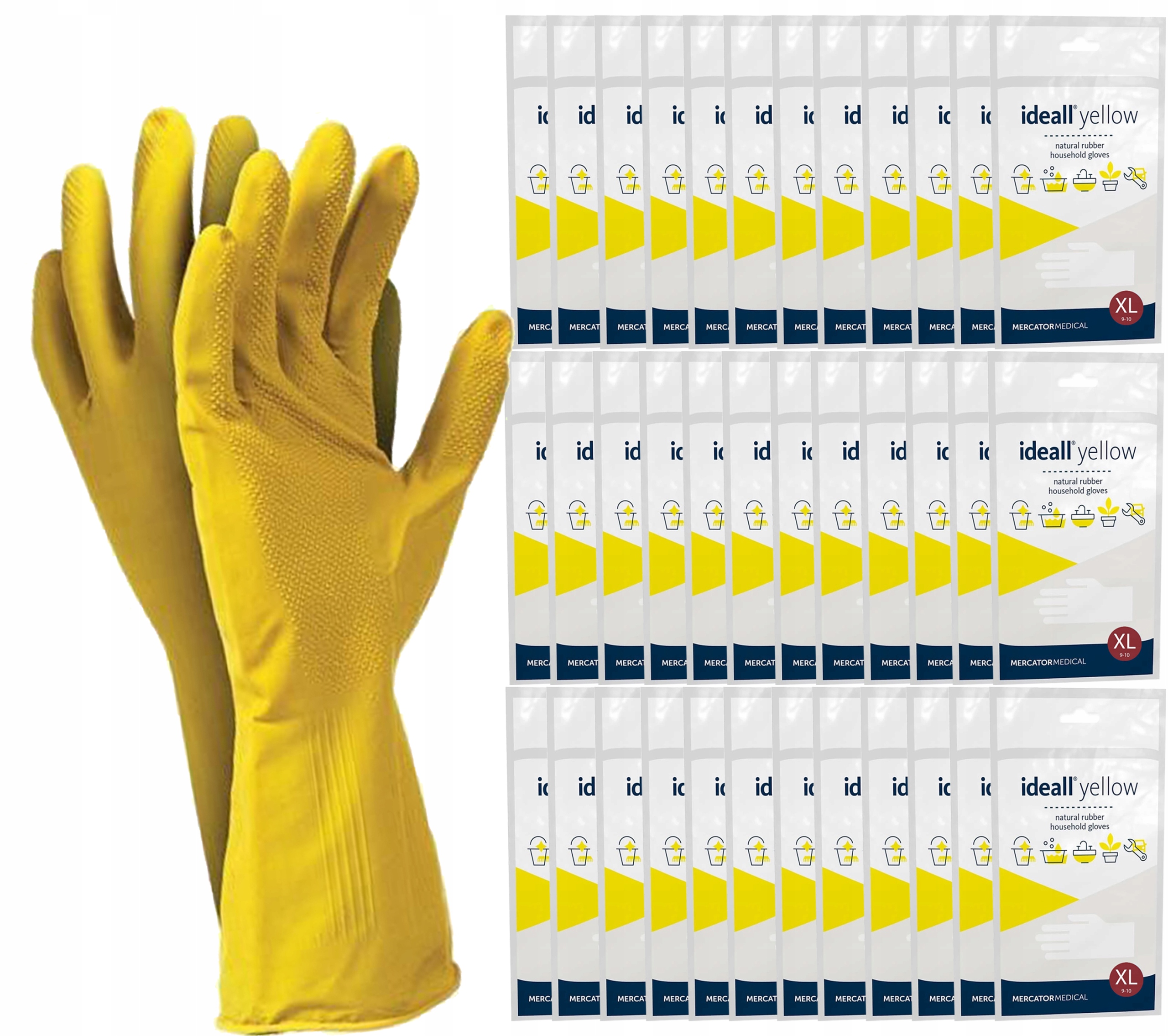 Gumové ekonomické latexové rukavice XL 120 párů