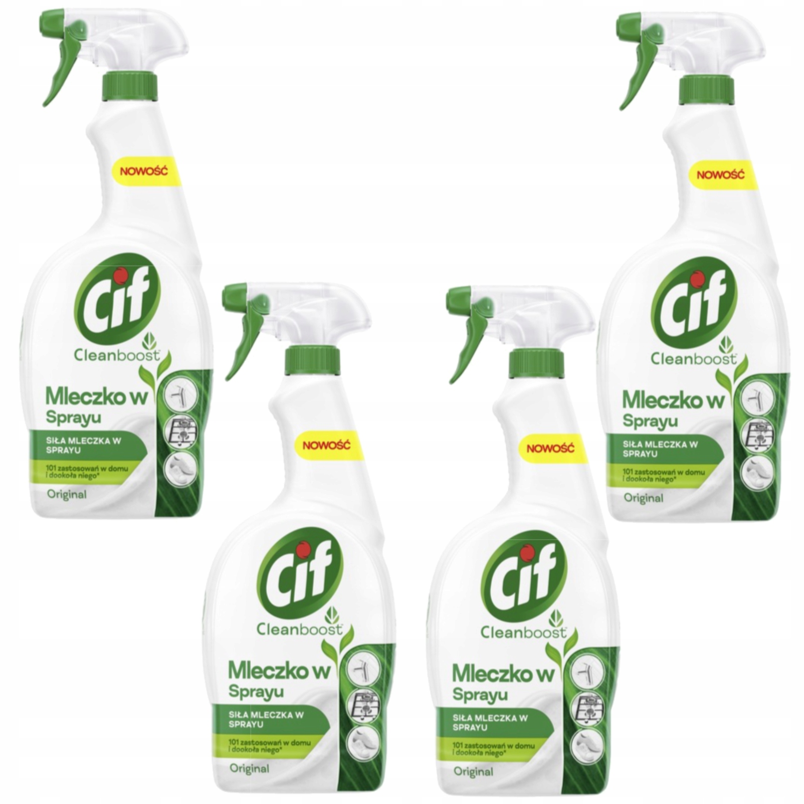 Levně Cif Mléko Ve Spreji do kuchyně a koupelny 750 ml 4 Kusy