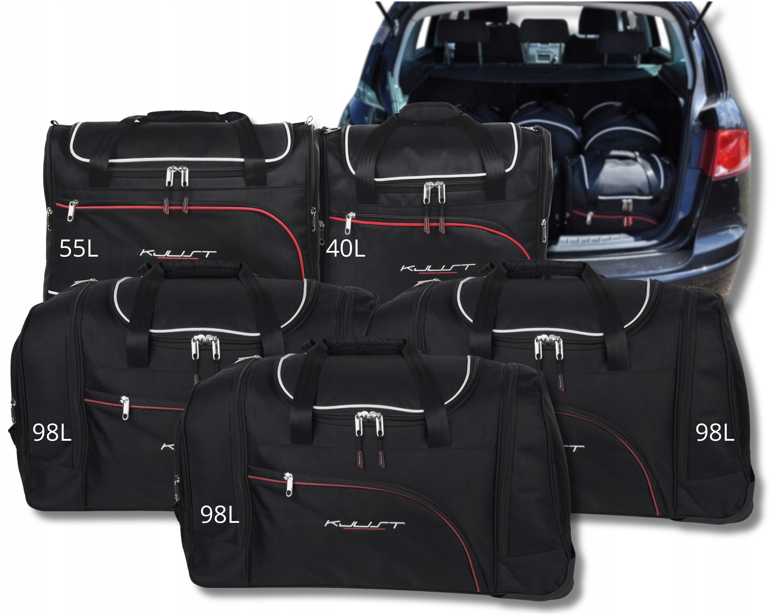 Sada tašiek Komplet Kjust do batožinového priestoru Seat Altea XL 2004-2015 5 ks