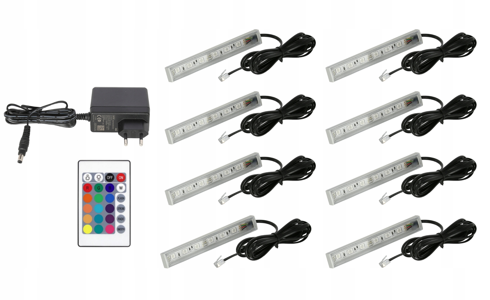 8 x Led pro skleněné vitríny Led osvětlení pro polic Rgb skříněk
