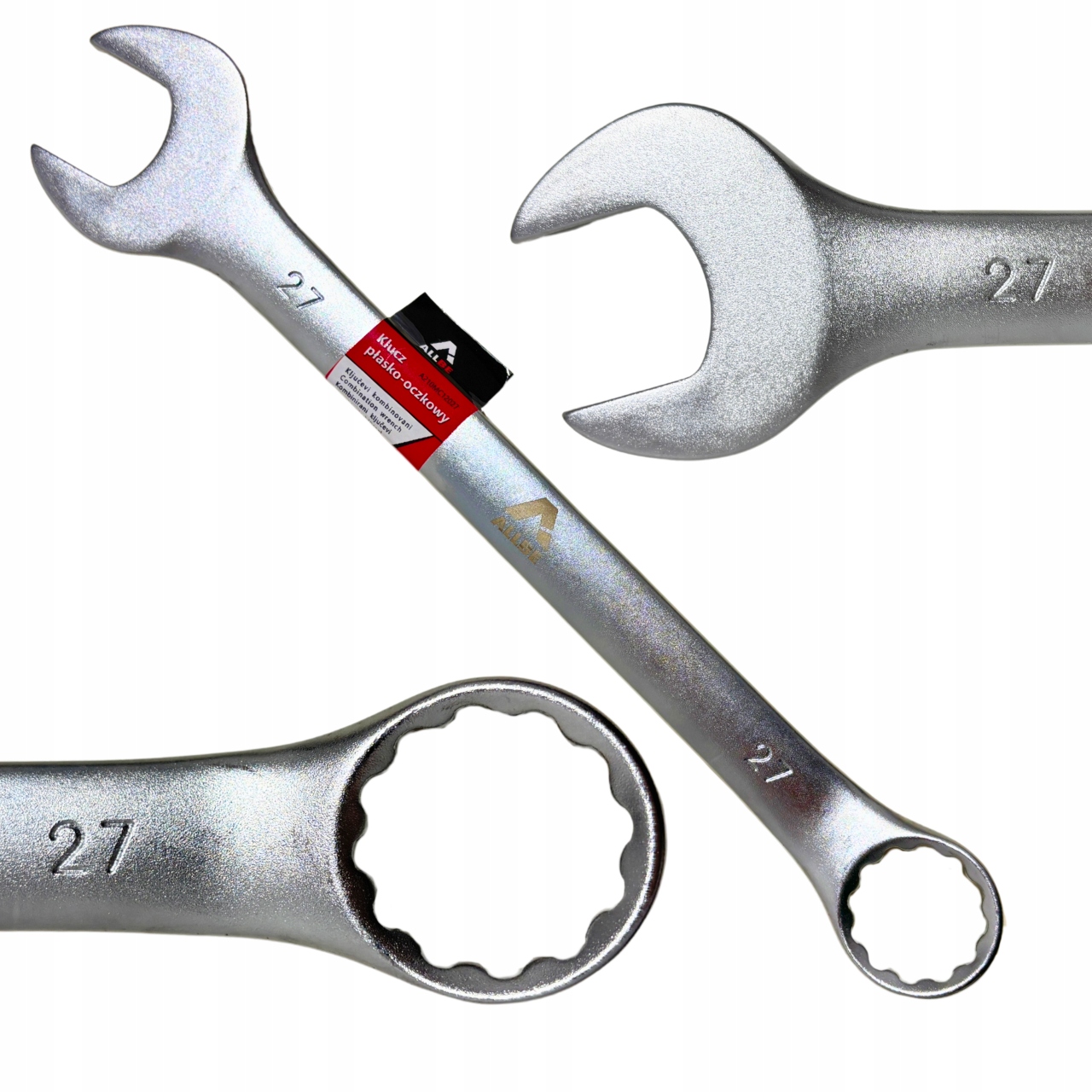 Klucz Płasko Oczkowy 27mm Stal Crv Klucz Płasko-oczkowy Cr-V Mocny Solidny