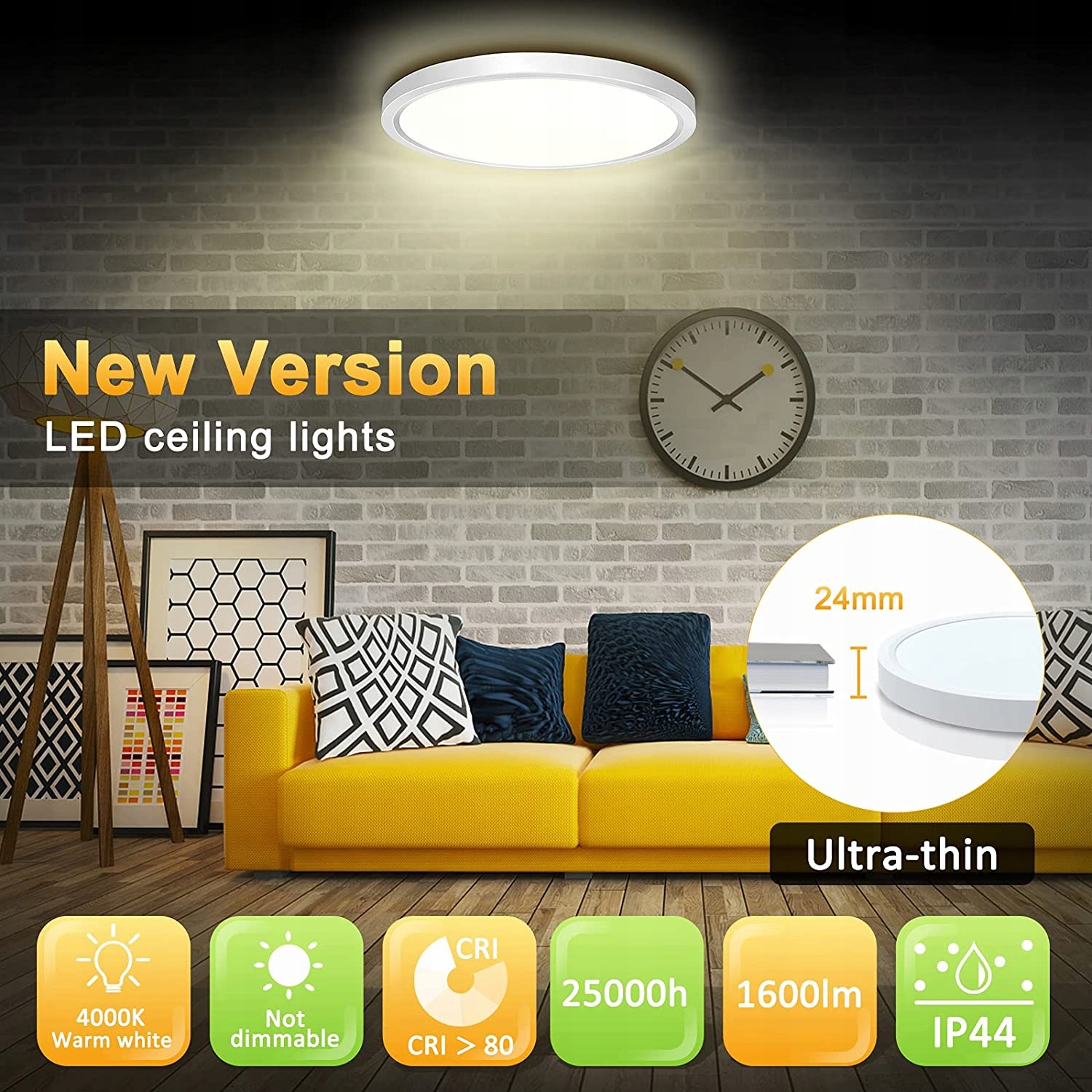 OUILA OKRĄGŁA LAMPA SUFITOWA LED 18W 4000K Marka inna