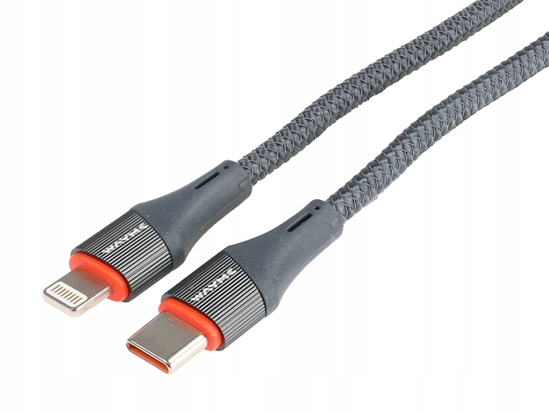 Wayme Kabel do ładowania i synchronizacji, w oplocie z mikrofibry, 100 cm,