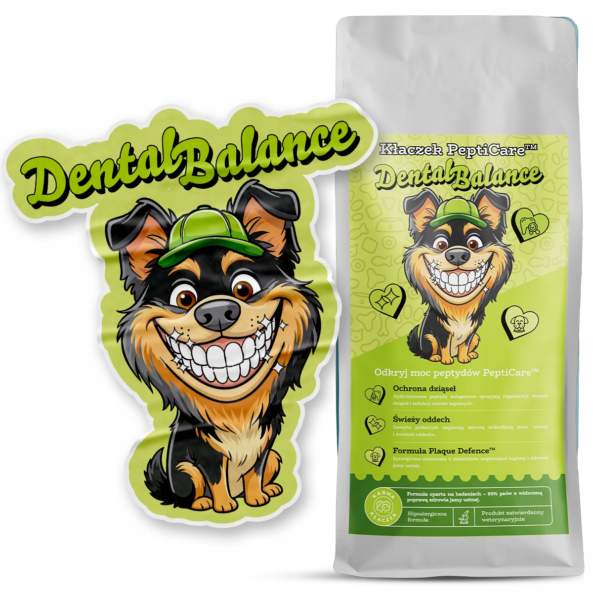 Levně Krmivo krmivo pro psy Kłaczek Dental zuby 1,5 kg nálepka bonus