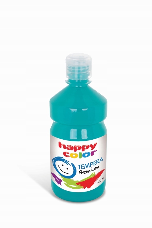 Farba tempera 500 ml Happy Color turkusowa