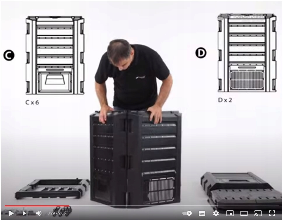 KOMPOSTOWNIK MODUŁOWY 1200 L CZARNY IKSM1200C Szerokość (krótszy bok podstawy) 72 cm