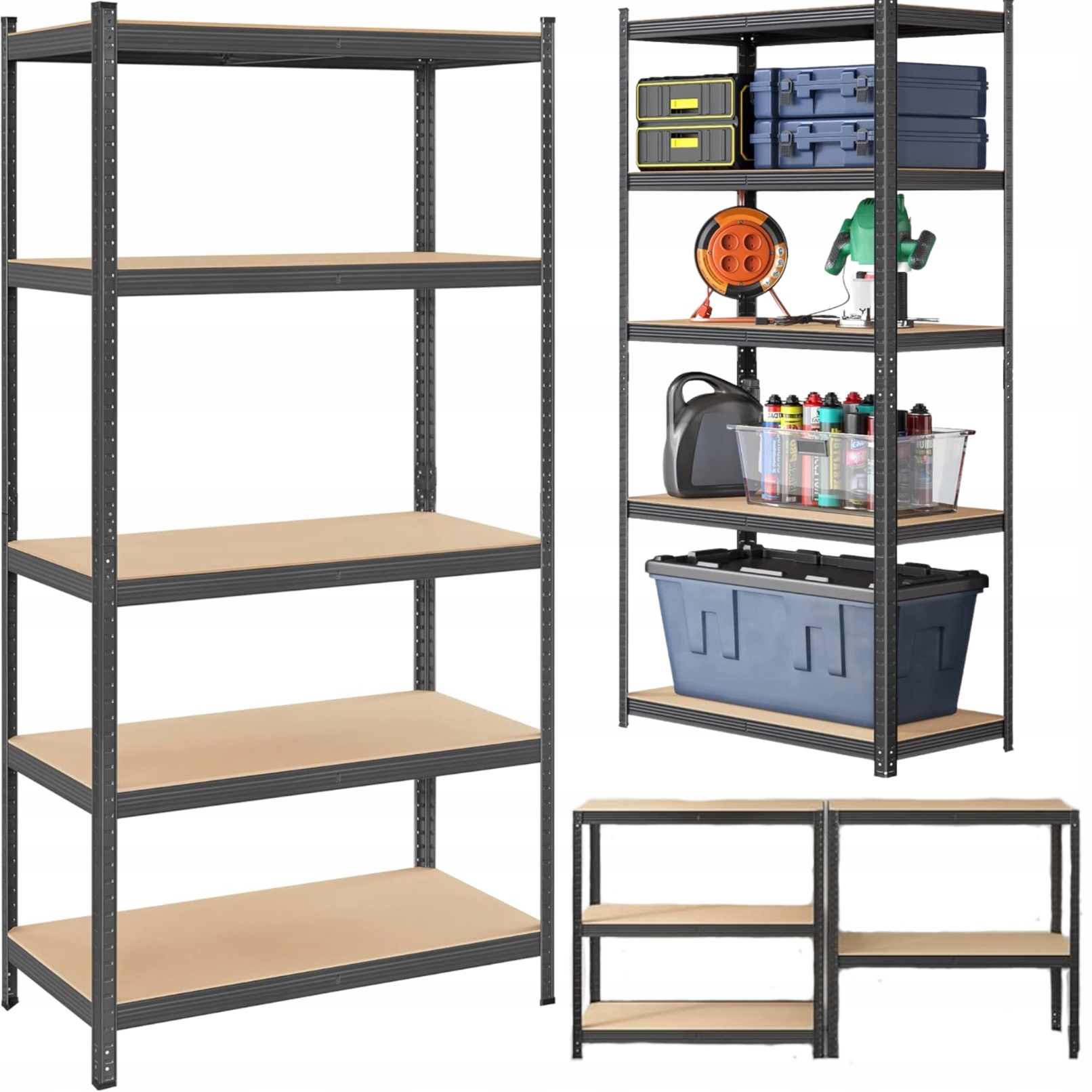 Regál Kovová police na květiny do zahrady kuchyně Velký Silný stojan 5 Polic