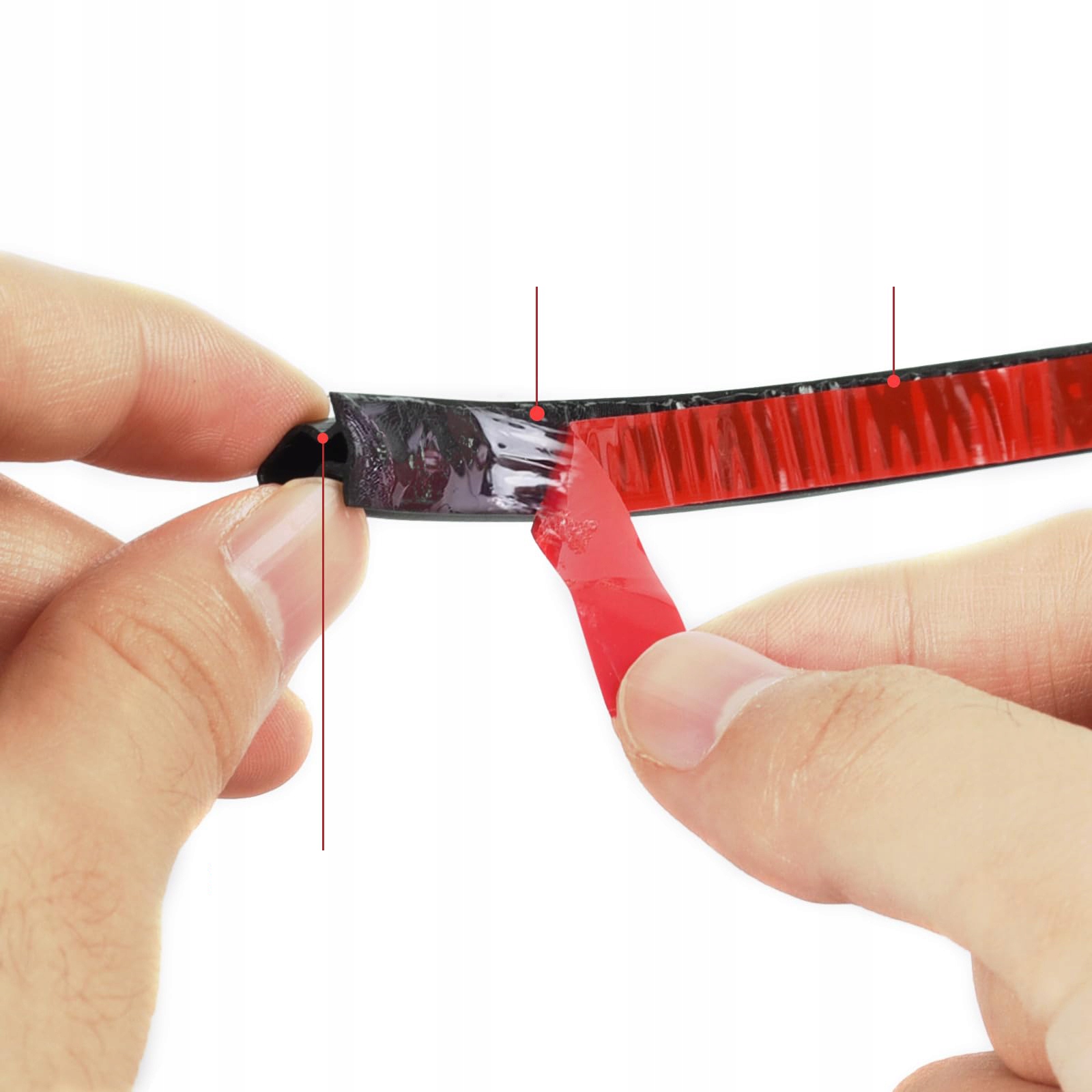 10 M TAŚMA USZCZELNIAJĄCA USZCZELKA SAMOPRZYLEPNA TPE OCHRONA PRZED KOLIZJĄ Kolor czarna