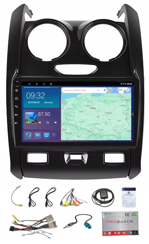 Gps Navigace Rádio Dacia Duster 2014-2018 Wifi Carplay Bt Usb 4GB 64GB