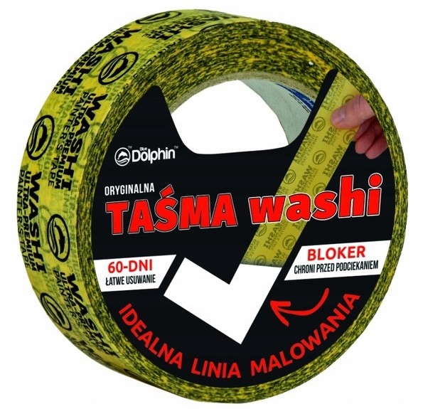 

Taśma Malarska Washi Blue Dolphin 23MM X 25M