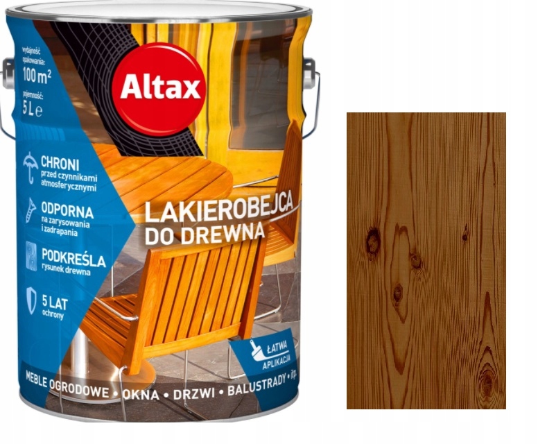 

Altax Lakierobejca Do Drewna Orzech 5L