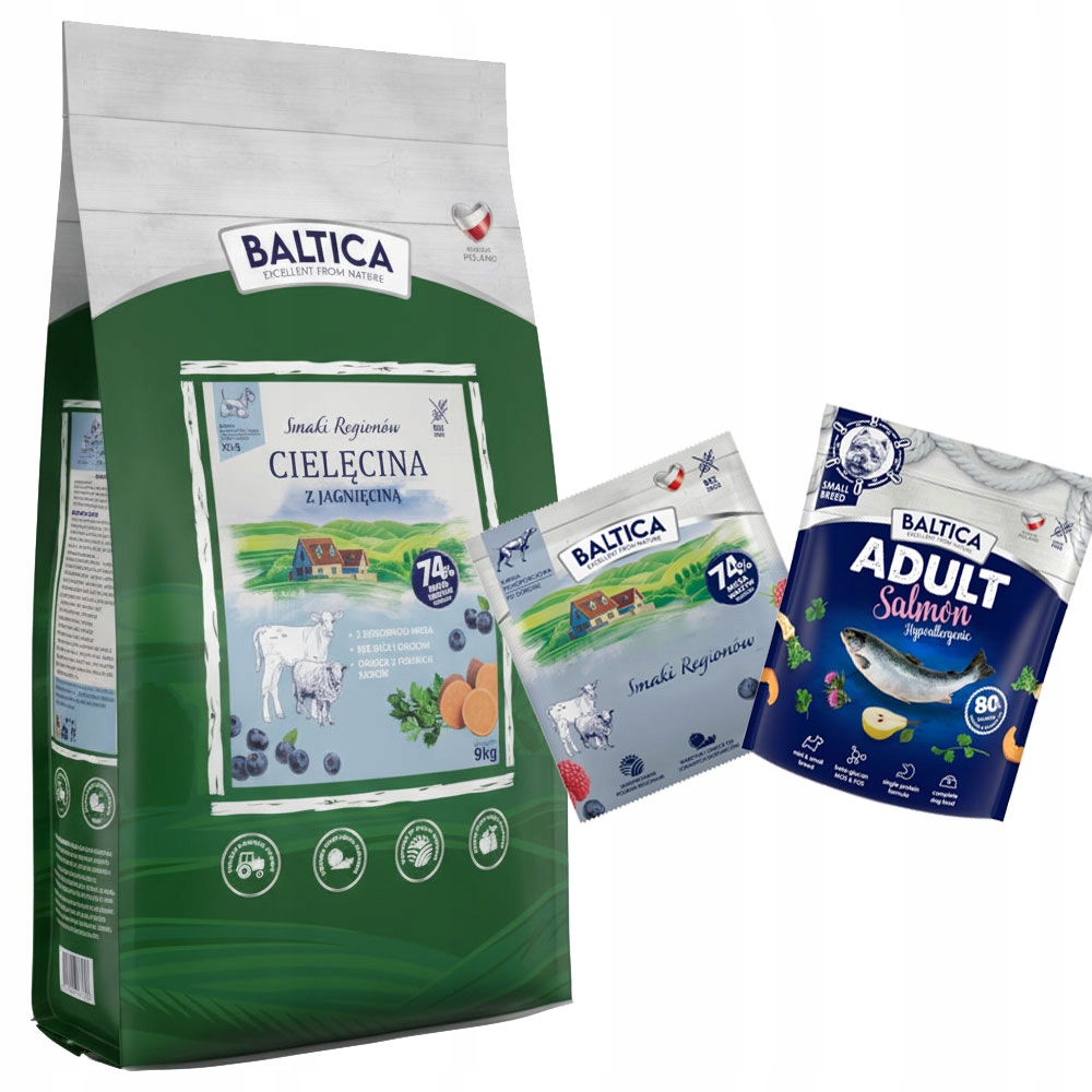Levně Baltica Smaki Regionów Telecí s Jehněčím Xs/s 9kg Malá Plemena