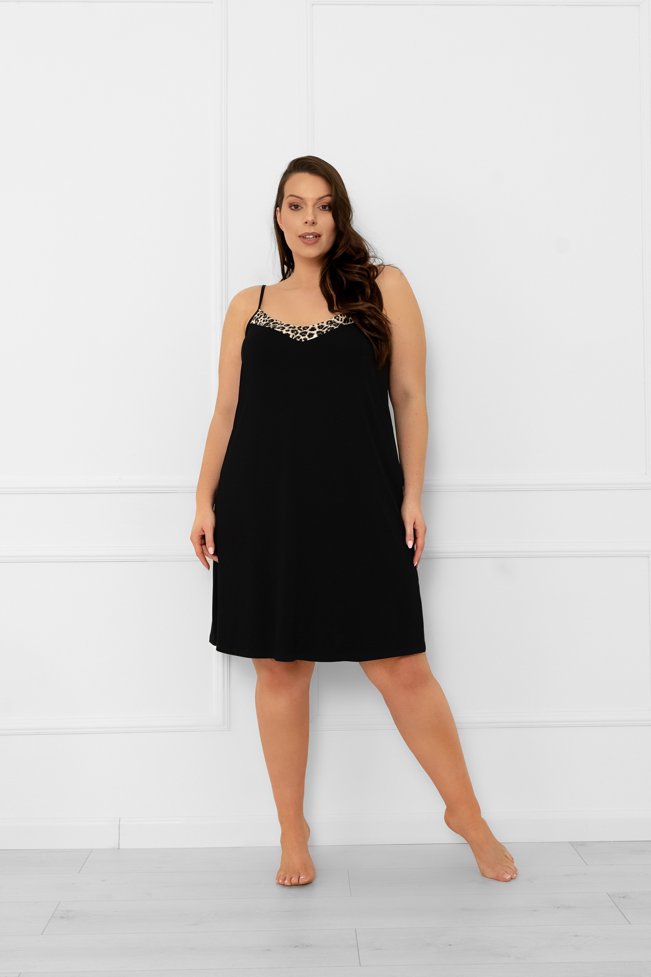 noční košile s úzkými ramínky Kongo XL