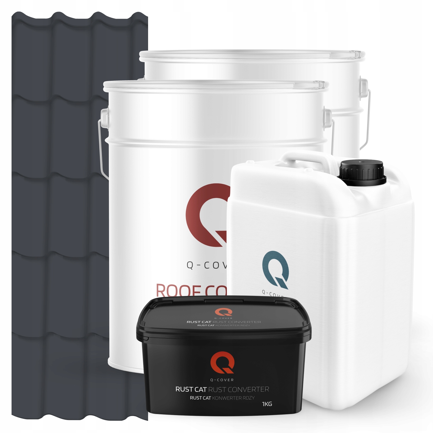 Farba Na Kovovú Strechu Grafitová Sada Ral 7024 74 m2 Lesk