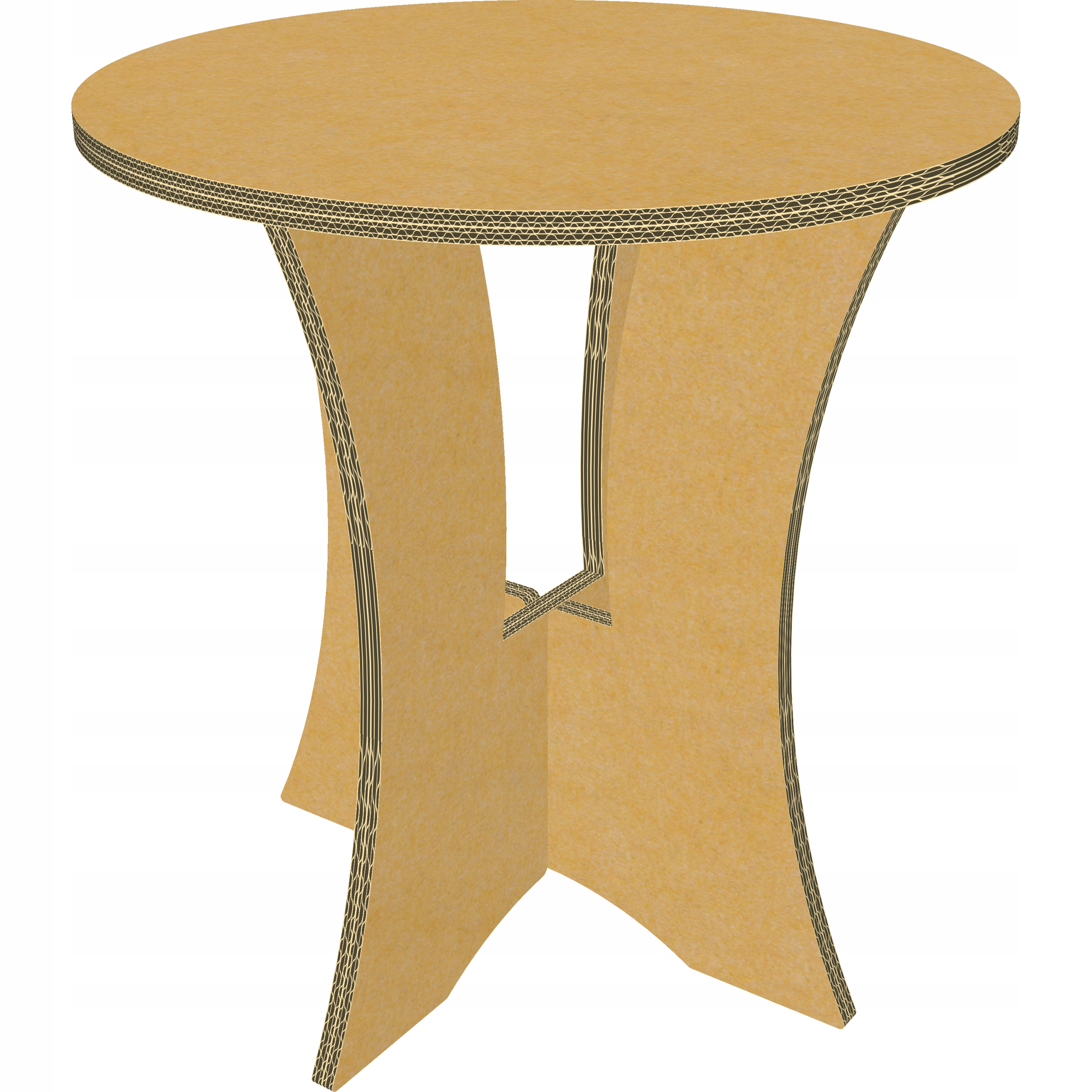 Stolik kawowy okrągły z tektury ekologiczny