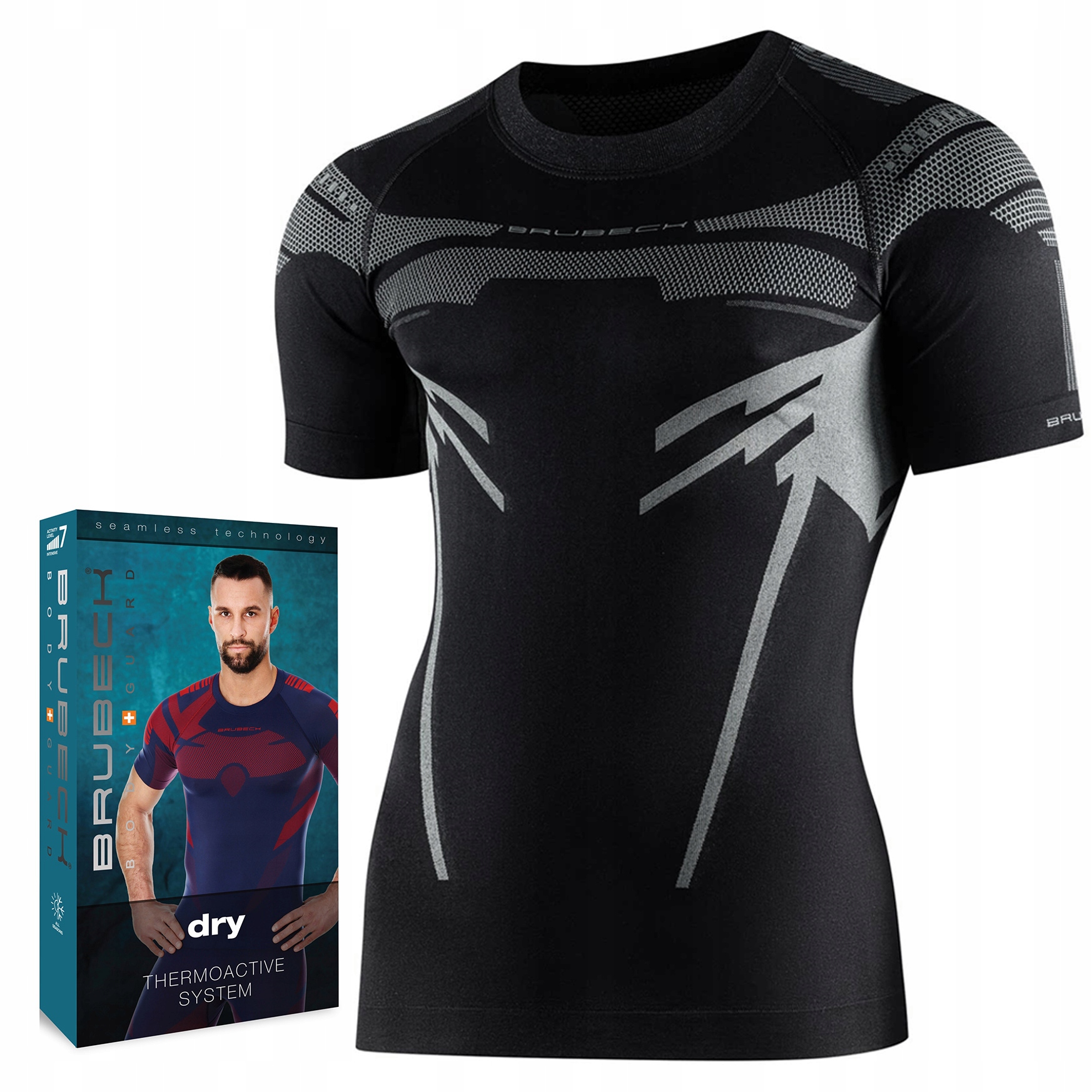 Termoaktivní Tričko Brubeck Dry Pánské sportovní tričko s krátkým rukávem XL