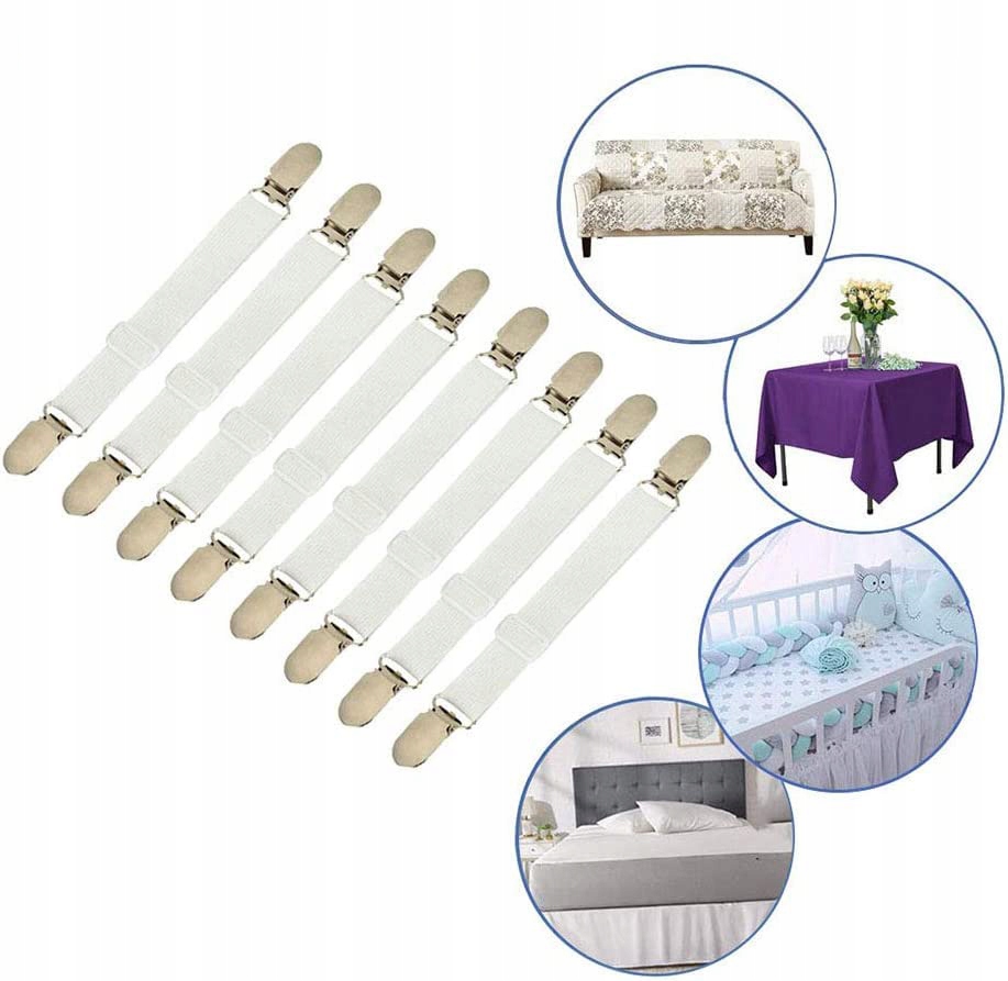 8x GUMKI KLIPSY NACIĄGAJĄCE DO PRZEŚCIERADŁA METALOWE 130CM Marka inna marka