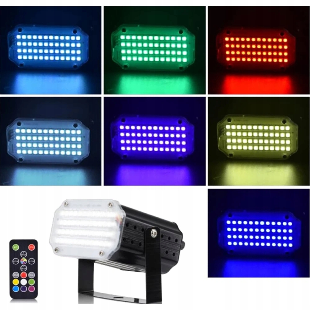 Stroboskopické Světlo 48 Led Rgb S Dálkovým Ovládáním Pro Vánoce
