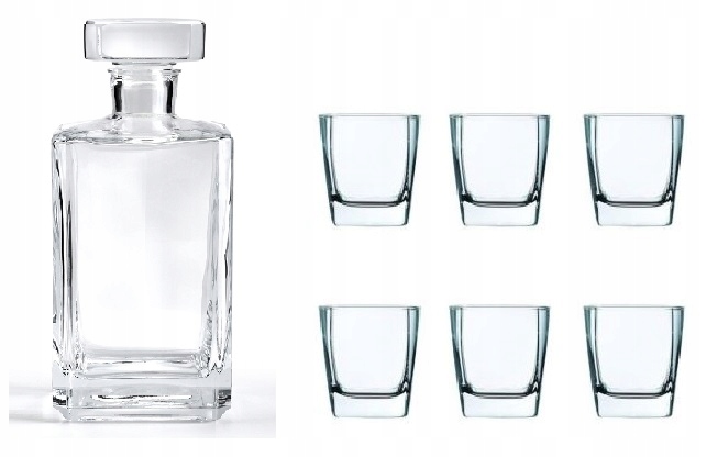 

Karafka Burbon 0,7 L 6 Szklanek Whisky Nalewka