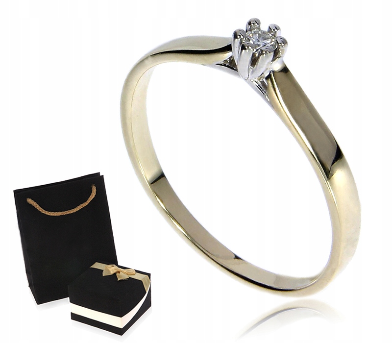 

Złoty pierścionek Brylant* dla żony r.17 LgP442