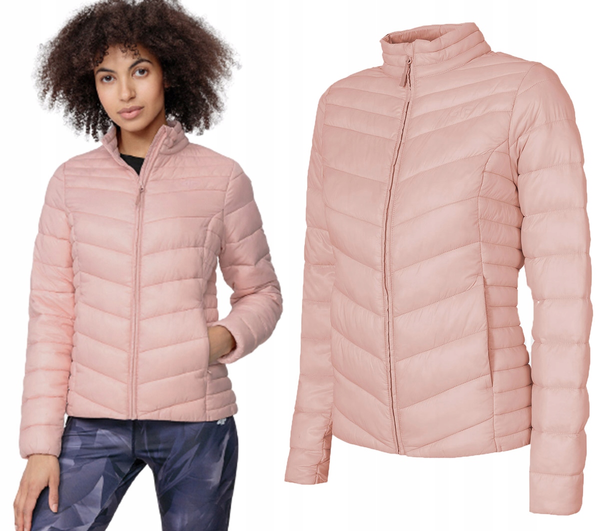 Dámská péřová bunda 4F KUDP003 prošívaná, velikost Xs