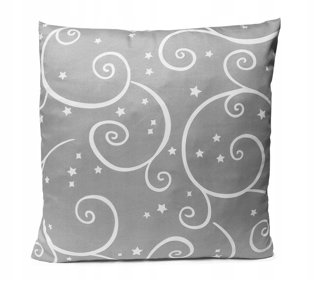 Poszewka na poduszkę Mikrofibra 35x35 GWIAZDY SZAR