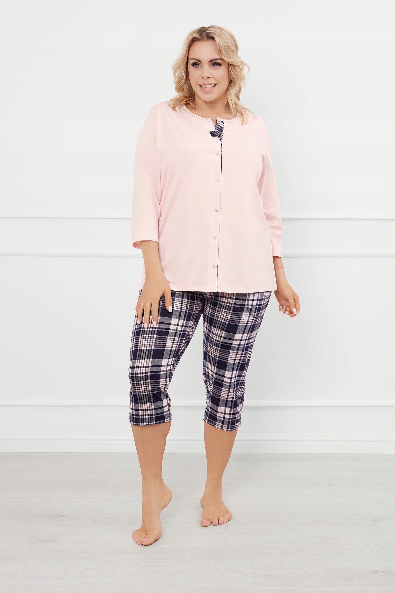 Dona dámské pyžamo 3/4 rukáv, 3/4 kalhoty XXL Italian Fashion