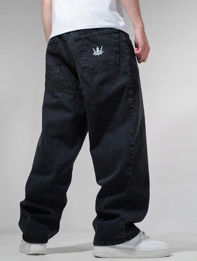 Kalhoty Jigga Wear Jeans Baggy Crown Black vel. XL