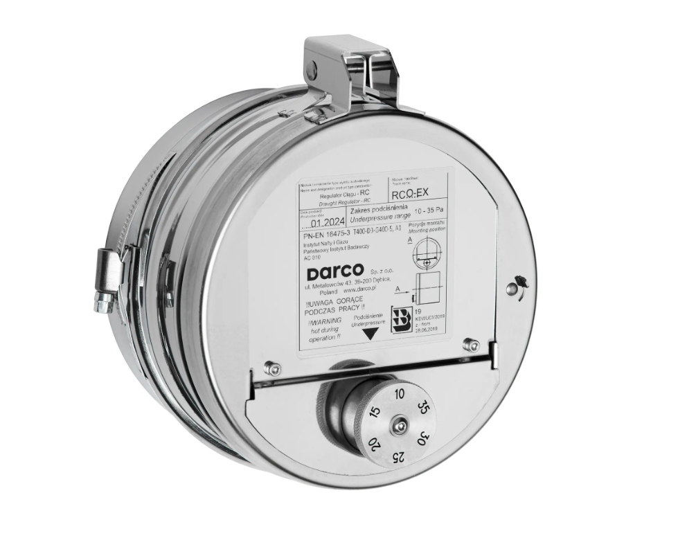 Regulator Ciągu Kominowego Rco-ex 150 Darco Przeciwwybychowy
