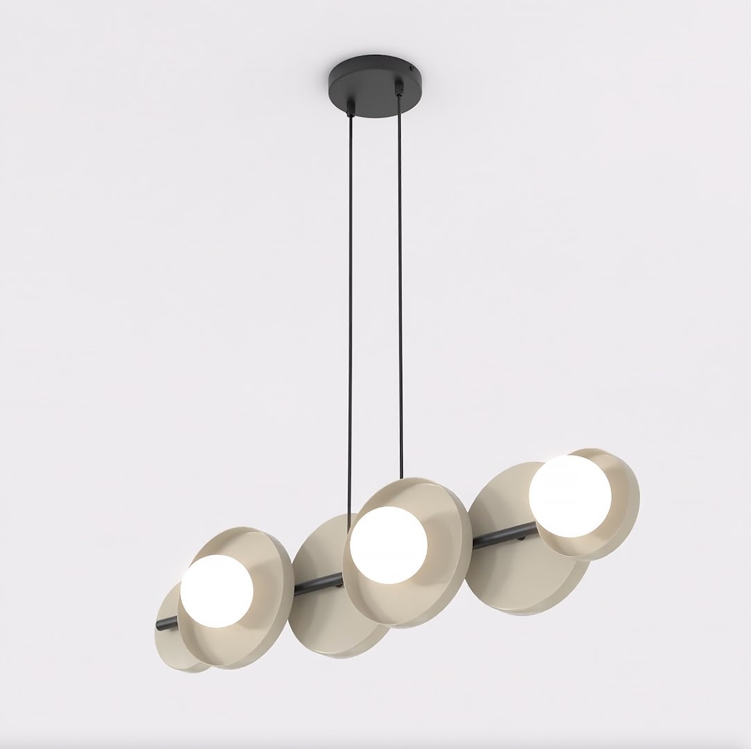 Závěsná lampa Model 6 Bl Mocha designová, geometrická do obývacího pokoje