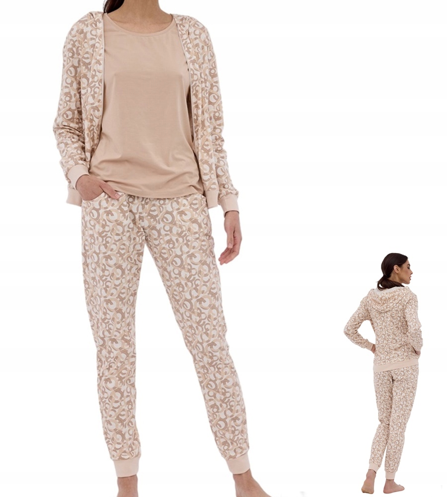 Dámský Pyžamo Komplet Cornette Elen 355 XL 42 Béžová