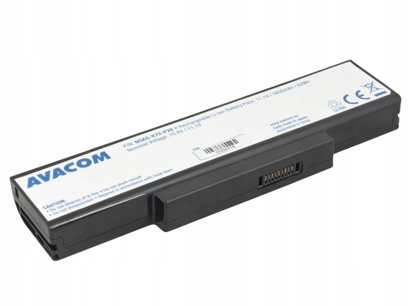 Bateria Avacom do Asus A72/K72/N71/N73/X77 Li-Ion 11,1V 5600mAh