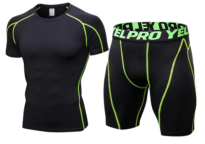 MĘSKI KOMPLET SPORTOWY KOSZULKA SPODENKI SIŁOWNIA