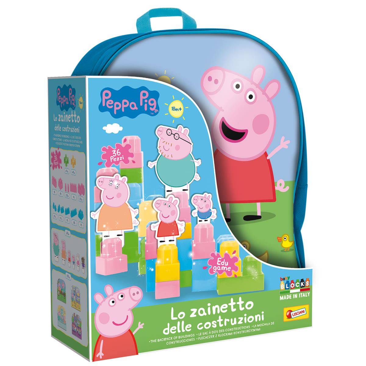 ŚWINKA PEPPA PLECAK Z KLOCKAMI KONSTRUKCYJNYMI