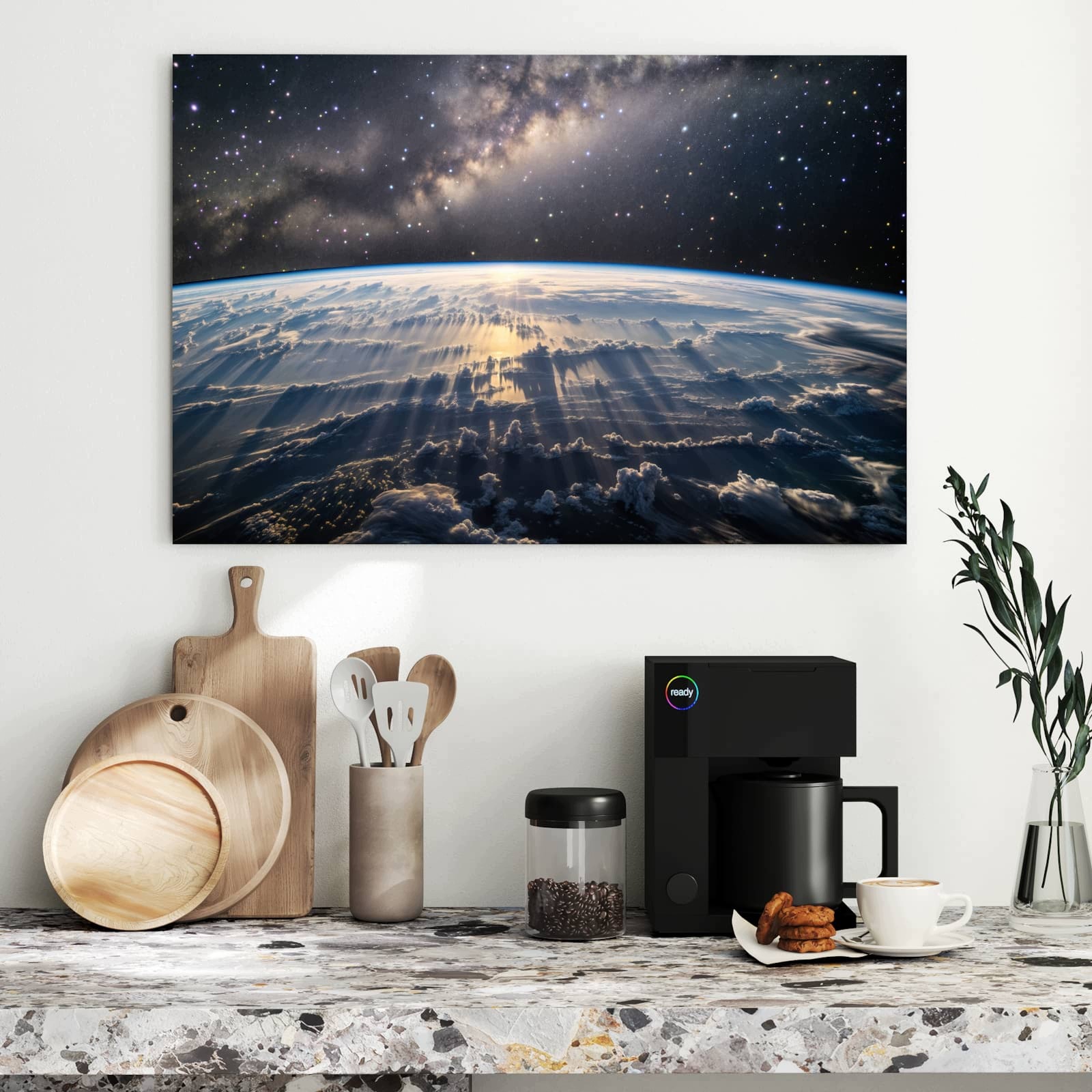 Magnetická tabule Vesmír Východ slunce 90 × 60 cm