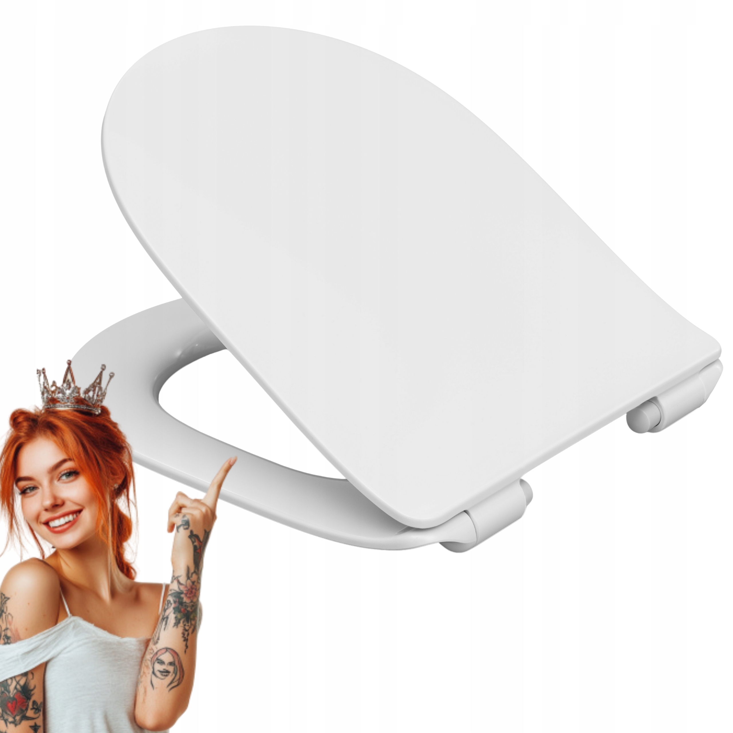 Wc sedátko Slim pro Vitra S50, pomalu padající Wc, antibakteriální, tvrdé