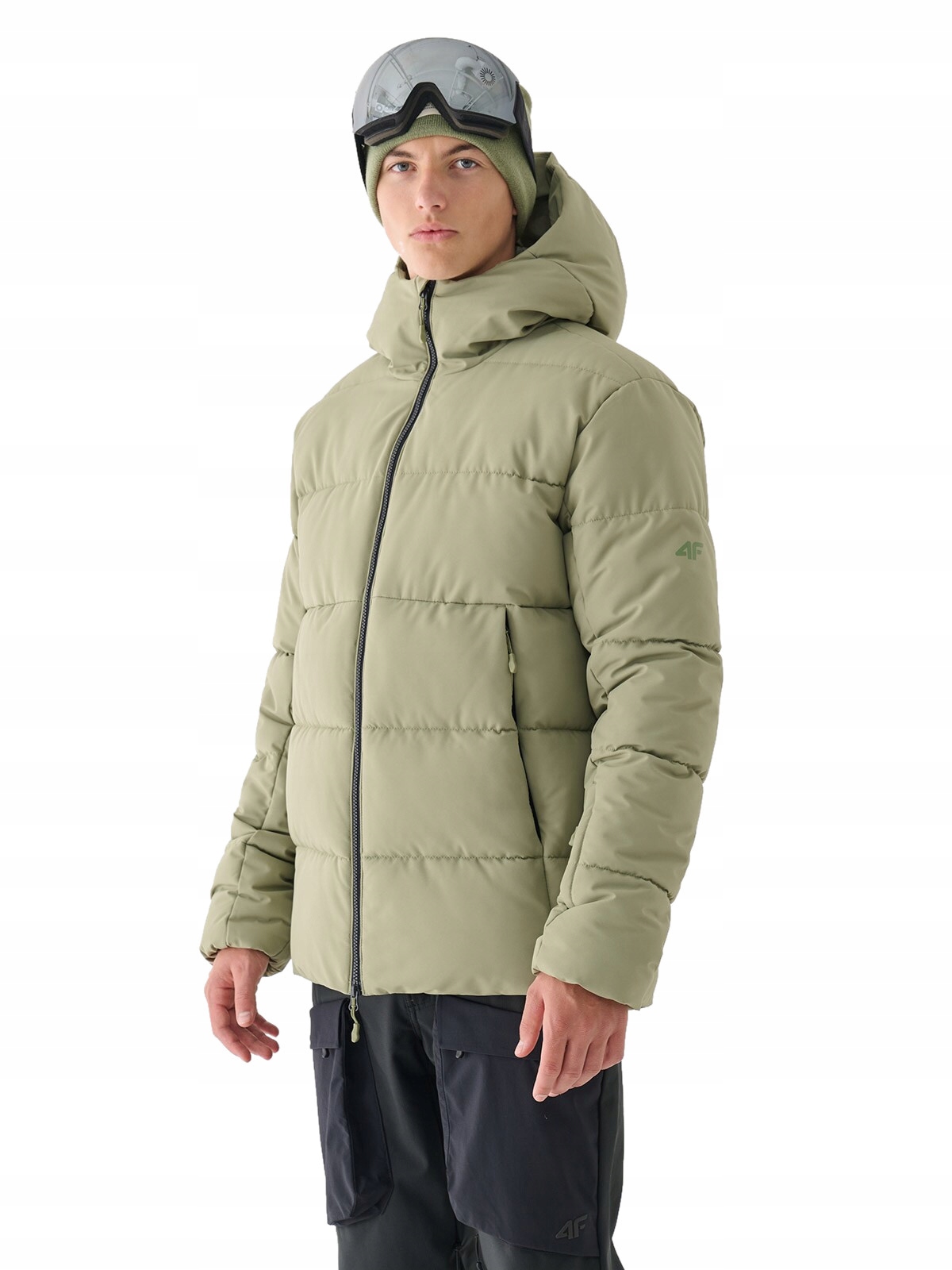 Męska kurtka narciarska 4F z membraną TJAM580 zielony 43S 3XL