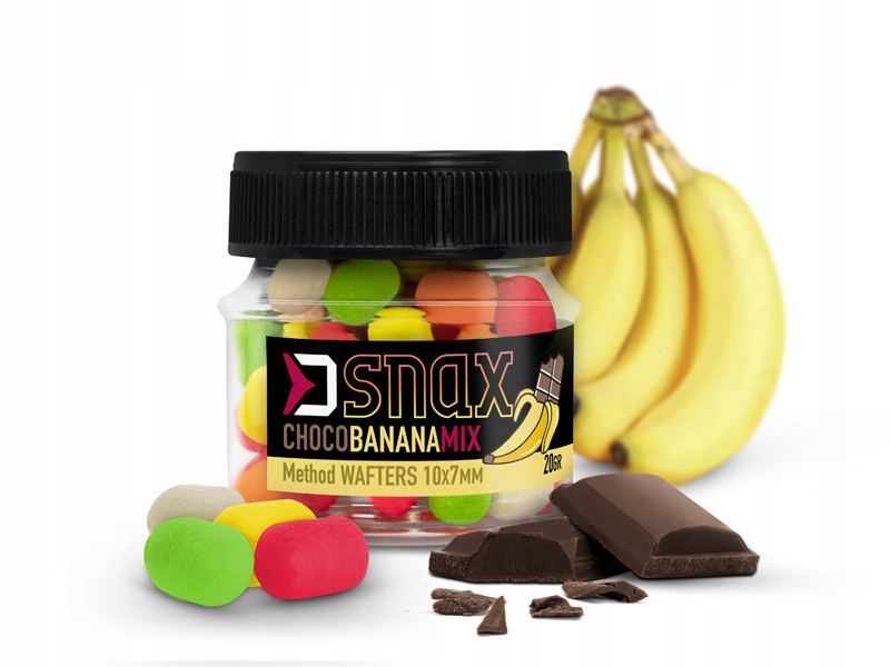Delphin Snax Dumbels Wafters Czekolada-banan Kolorowe 10x 7mm 20g